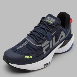 FILA RECOVERY Running Shoes - Navy Blue, White & Neon